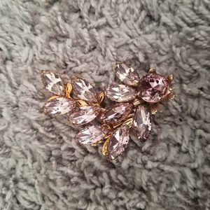 Vintage Pink Rhinestone Brooch